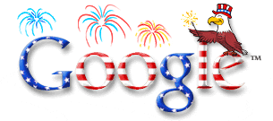 Google Logo - 4th of July